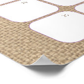 Rudimentaire lams babyshower kalender poster met v (Hoek)