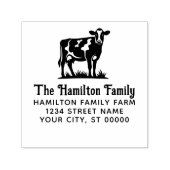 Rudimentaire melkkoe #1 naam retouradres  zelfinktende stempel (Design)