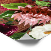 Rudimentaire Plank Bloem Motief Groot XL Doe-het-z Poster (Hoek)