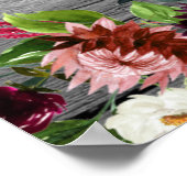 Rudimentaire Plank Bloem Motief Groot XL Doe-Het-Z Poster (Hoek)