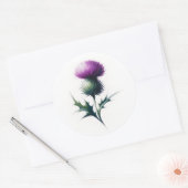 Rudimentaire Schotse Distel Ronde Stickers (Envelop)