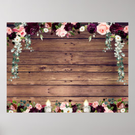 Rudimentaire schuurplank bloemstuk blanco XL doe-h Poster