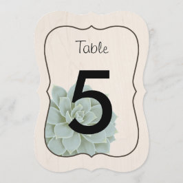 Rudimentaire Tafelkaartjes met Succulenten Kaart