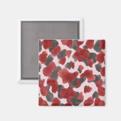Rudimentaire waterverf winter dier print magneet (Voorkant / Achterkant)
