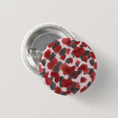 Rudimentaire waterverf winter dier print ronde button 3,2 cm (Voorkant /achterkant)