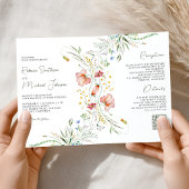 Rudimentaire wilde bloemen foto collage QR code br