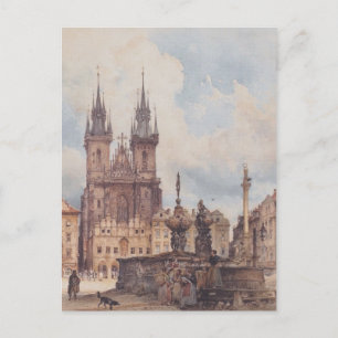 Rudolf Alt - Uitzicht van het Old Town Square Briefkaart