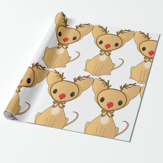 Rudolf Chihuahua Cadeaupapier (Uitgerold)