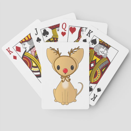 Rudolf Chihuahua Pokerkaarten (Achterkant)