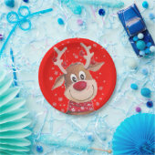 Rudolf de Red Nose Reindeer Tableware Papieren Bordje (Feest)