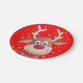 Rudolf de Red Nose Reindeer Tableware Papieren Bordje (Gekanteld)