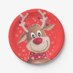 Rudolf de Red Nose Reindeer Tableware Papieren Bordje
