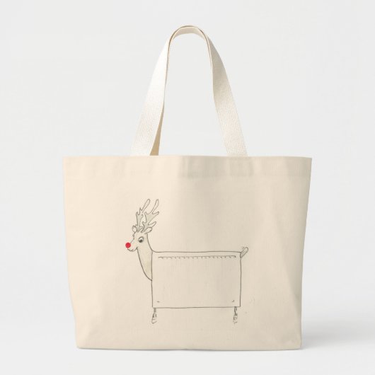 Rudolf de Red Nosed Radiator Grote Tote Bag (Voorkant)