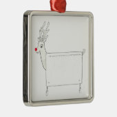 Rudolf de Red Nosed Radiator Metalen Ornament (Rechts)