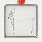 Rudolf de Red Nosed Radiator Metalen Ornament (Voorkant)