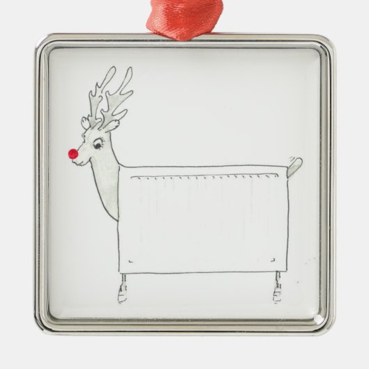 Rudolf de Red Nosed Radiator Metalen Ornament (Voorkant)