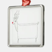 Rudolf de Red Nosed Radiator Metalen Ornament (Links)