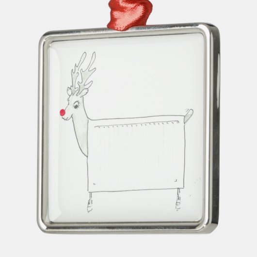 Rudolf de Red Nosed Radiator Metalen Ornament (Links)