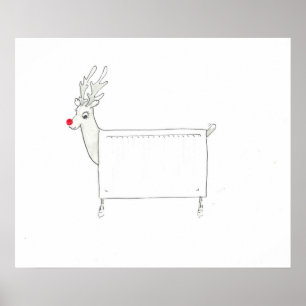 Rudolf de Red Nosed Radiator Poster