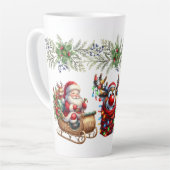 Rudolf de Rednosed Reindeer Latte Mok (Linkerhoek)