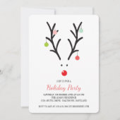 Rudolf de Reindeer Holiday Party Kaart (Voorkant)