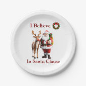 Rudolf de rendier met de rode neus papieren bordje (Voorkant)