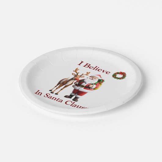 Rudolf de rendier met de rode neus papieren bordje (Gekanteld)