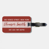 Rudolf de rode rendier met sneeuwvlokken bagagelabel (Achterkant horizontaal)