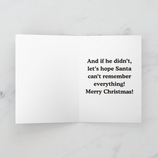 Rudolf eating the naughty list kaart (Binnen)