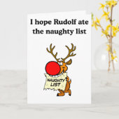 Rudolf eet de stoute lijst kaart (Gele Bloem)