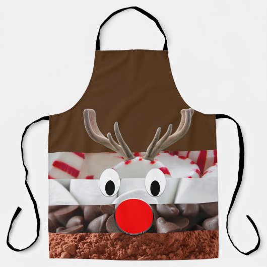 Rudolf herten snoep ingrediënt schort (Voorkant)