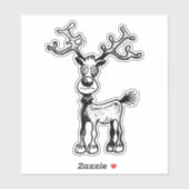 Rudolf het gestreste rendier sticker (Vel)