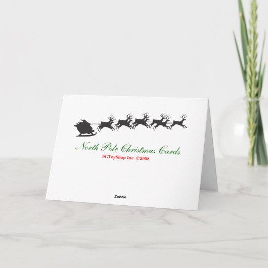 Rudolf het rendier feestdagen kaart (Achterkant)