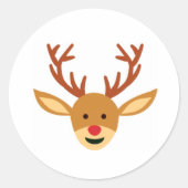 Rudolf, het rendierlijk Kerst sticker (Voorkant)