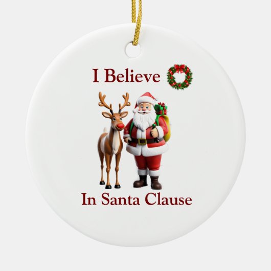 Rudolf, het rode rendier keramisch ornament (Voorkant)