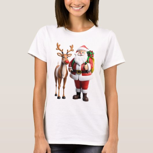 Rudolf, het rode rendier t-shirt (Voorkant)