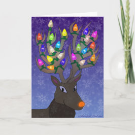 Rudolf-kerstkaart Feestdagen Kaart