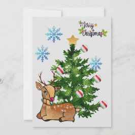 Rudolf-kerstkaart Feestdagenkaart