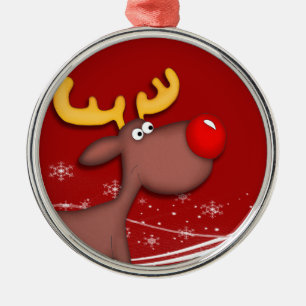 Rudolf Kerstmis Metalen Ornament