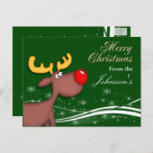 Rudolf-kerstWenskaart Feestdagenkaart (Voorkant / Achterkant)