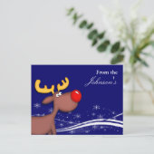 Rudolf-kerstWenskaart Feestdagenkaart (Staand voorkant)