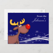 Rudolf-kerstWenskaart Feestdagenkaart (Voorkant / Achterkant)