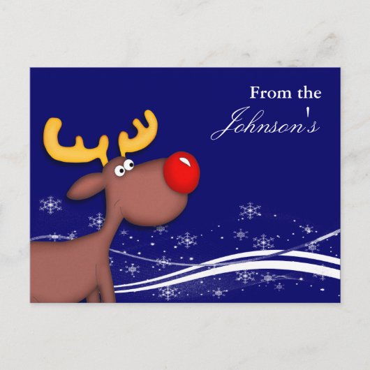 Rudolf-kerstWenskaart Feestdagenkaart (Voorkant)