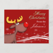 Rudolf-kerstWenskaart Feestdagenkaart (Voorkant)