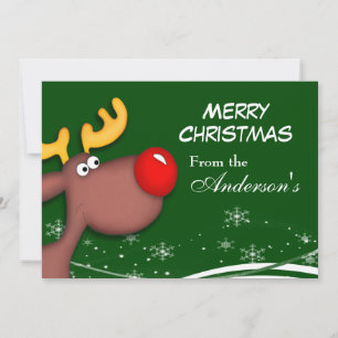 Rudolf-kerstWenskaart Feestdagenkaart