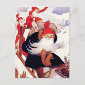 Rudolf Koivu "Elves Sled Ride" Briefkaart (Voorkant)