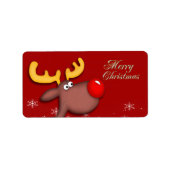 Rudolf-Label met kerstcadeaus Etiket (Voorkant)