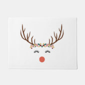 Rudolf met bloemkroon deurmat (Voorkant)