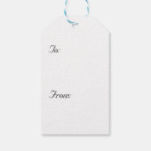 Rudolf met bloemkroon-gunstlabels cadeaulabel (Achterkant)