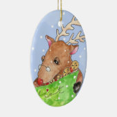 rudolf met de lijst keramisch ornament (Rechts)